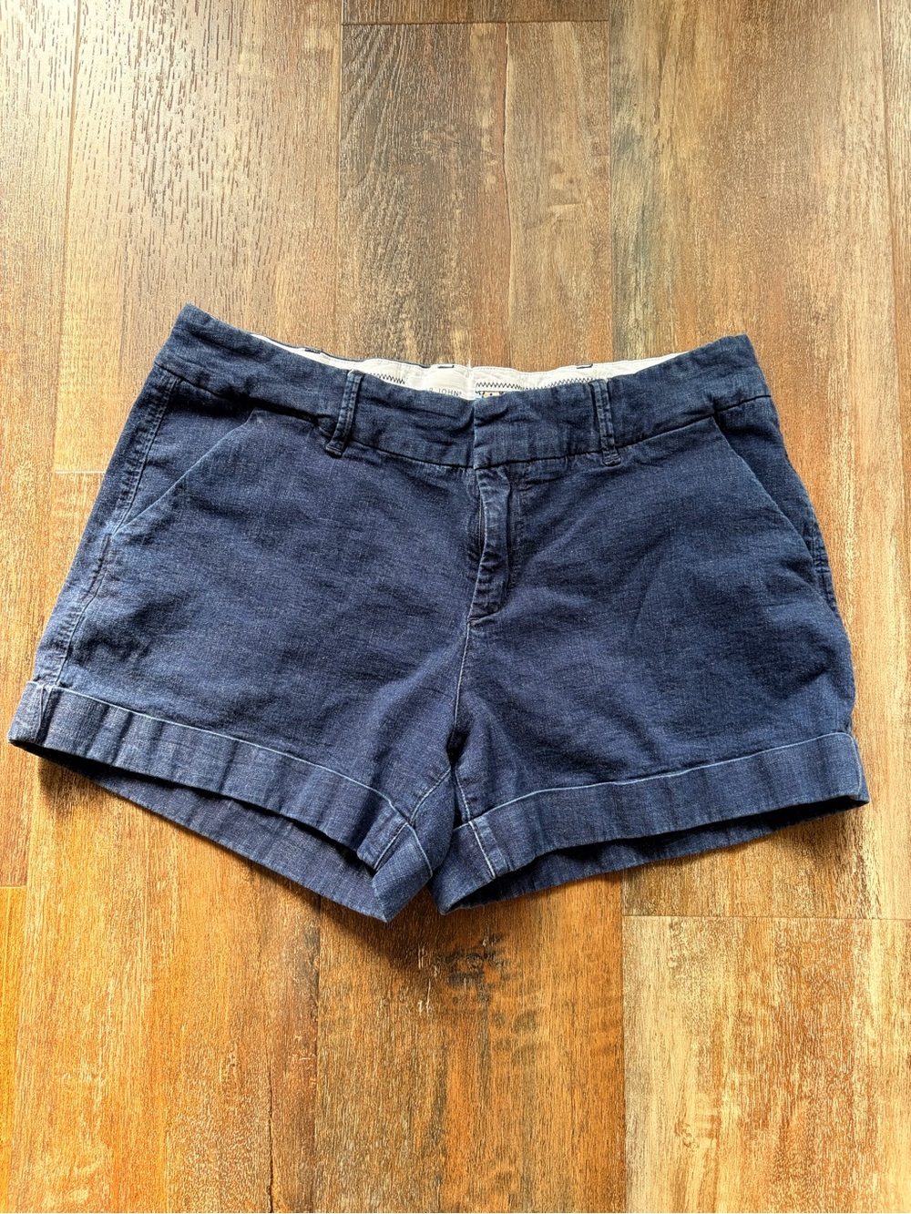Dear John Navy Cuffed Denim zodiac Shorts Festival